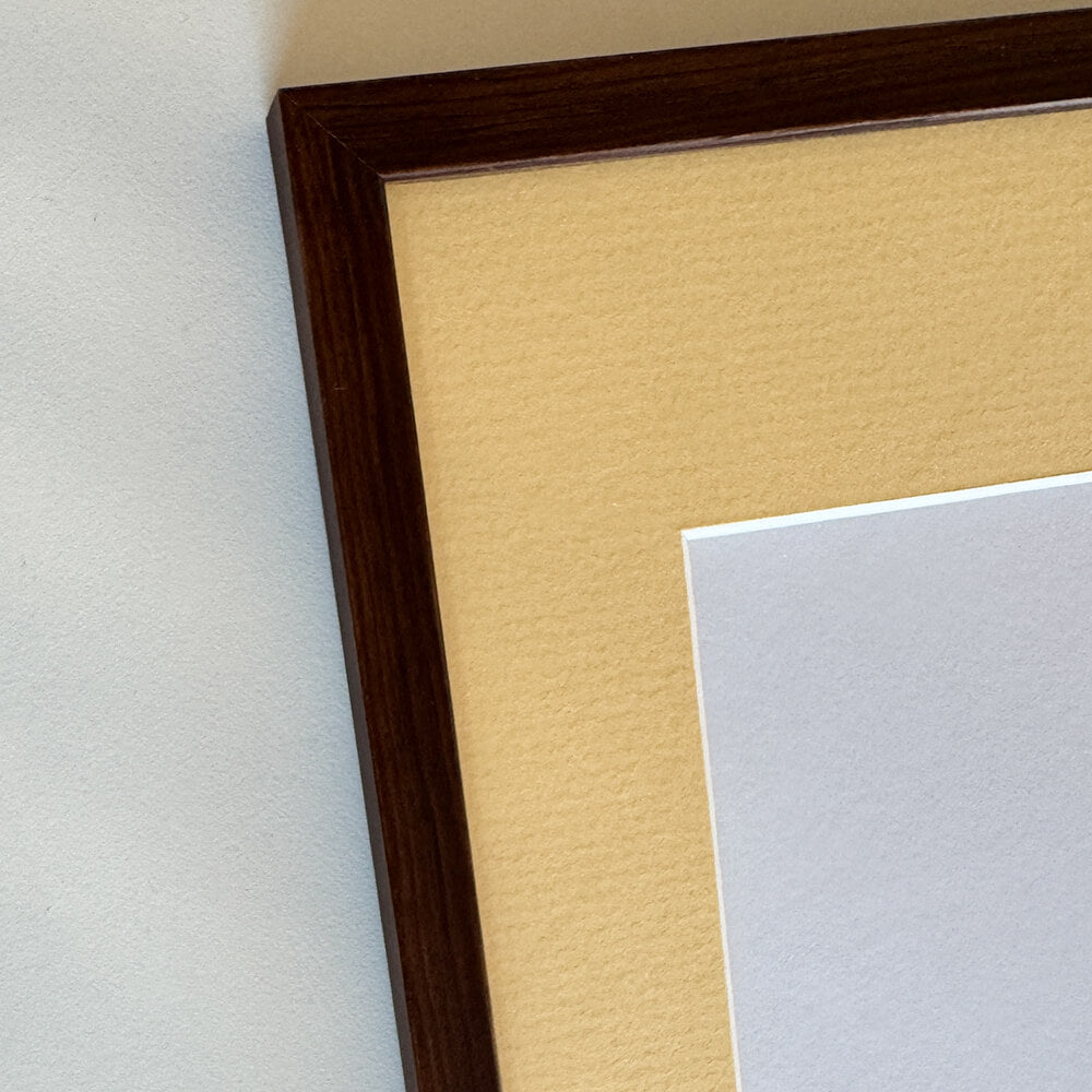 Dark wooden frame - Narrow (10 mm) - 30x30 cm