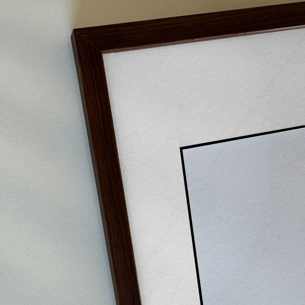 Dark wooden frame - Narrow (10 mm) - 30x30 cm
