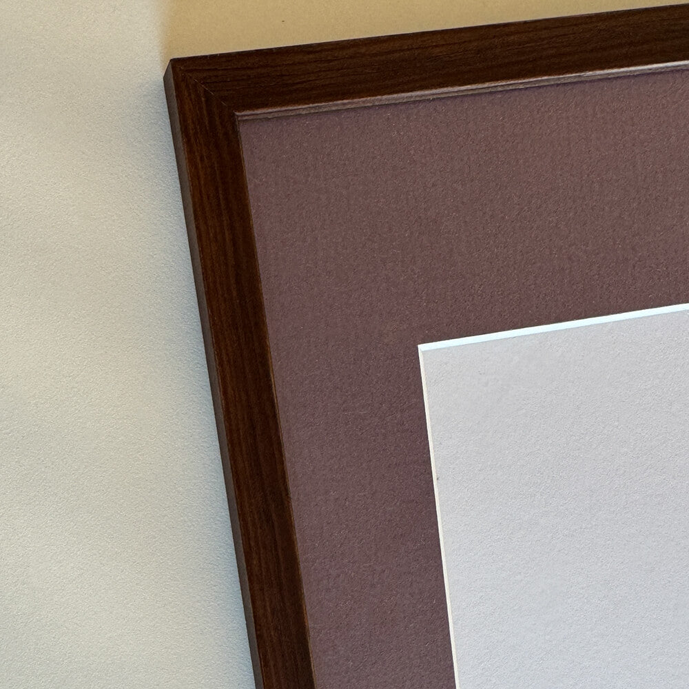 Dark wooden frame - Narrow (10 mm) - 30x30 cm