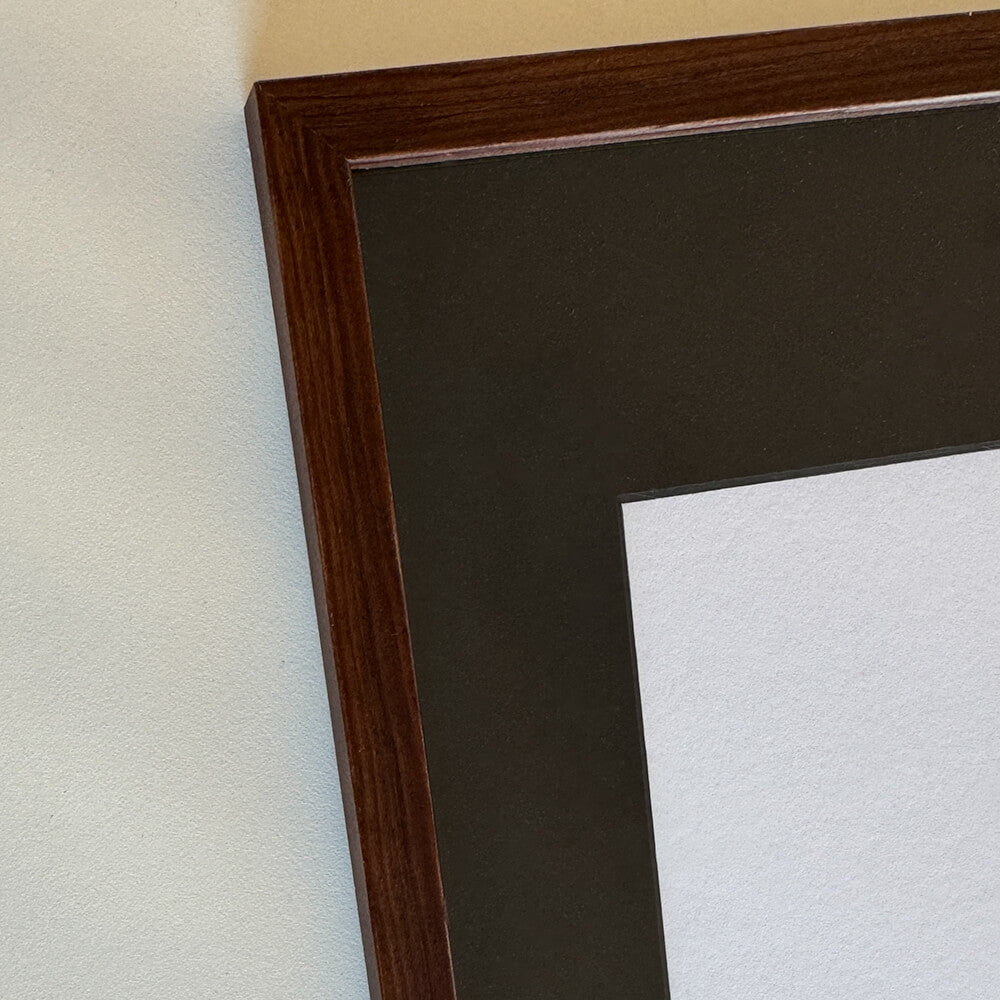 Dark wooden frame - Narrow (10 mm) - 30x30 cm