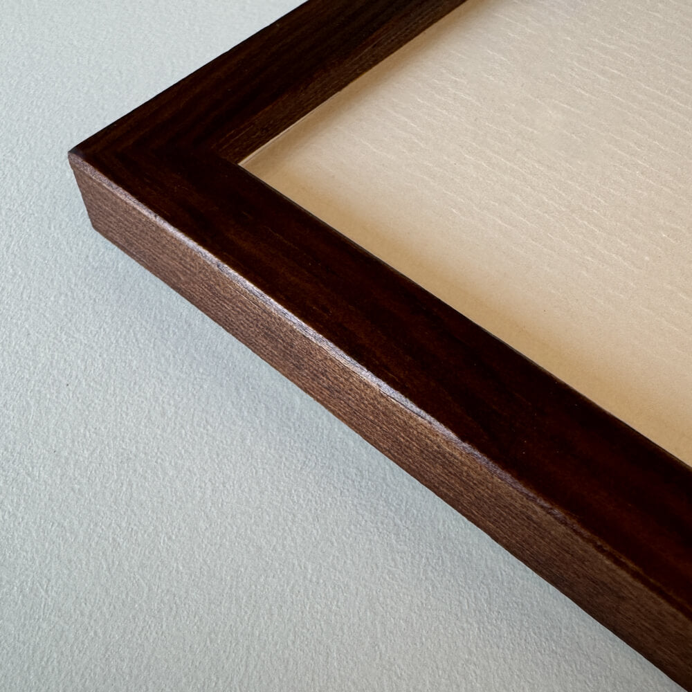 Dark wooden frame – Narrow (10 mm) – Custom size