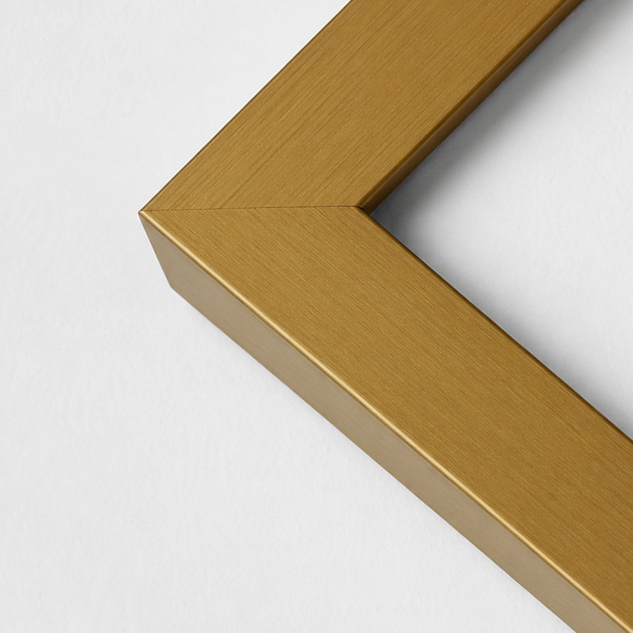 Dark gold wooden frame - Wide (20 mm) - Custom size