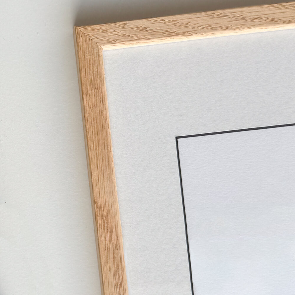 Solid oak frame - Narrow (12 mm) - 30×30 cm