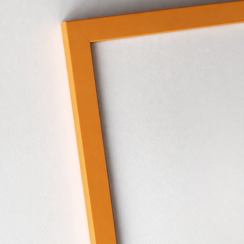 Orange matte wooden frame - Narrow (15 mm)