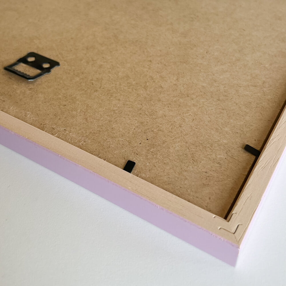 Pink matte wooden frame - Narrow (15 mm) - 40×40 cm