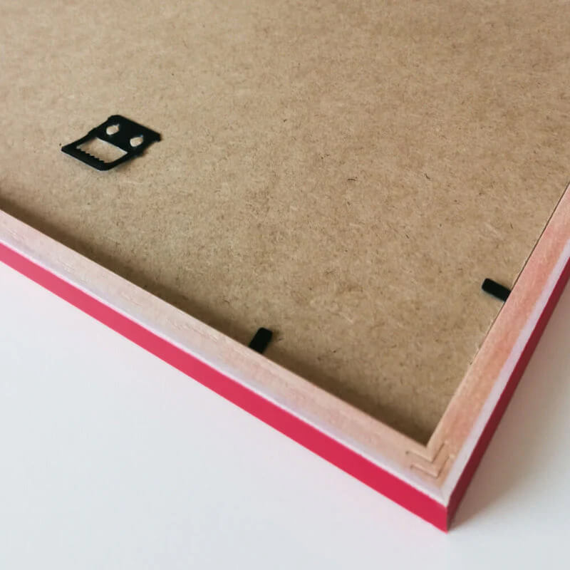 Red matte wooden frame - Narrow (15 mm) - 60×60 cm