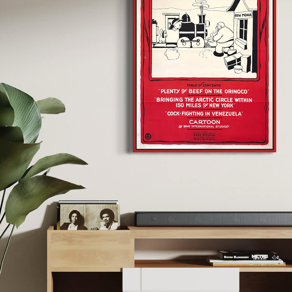 Red matte wooden frame - Narrow (15 mm) - 60×60 cm