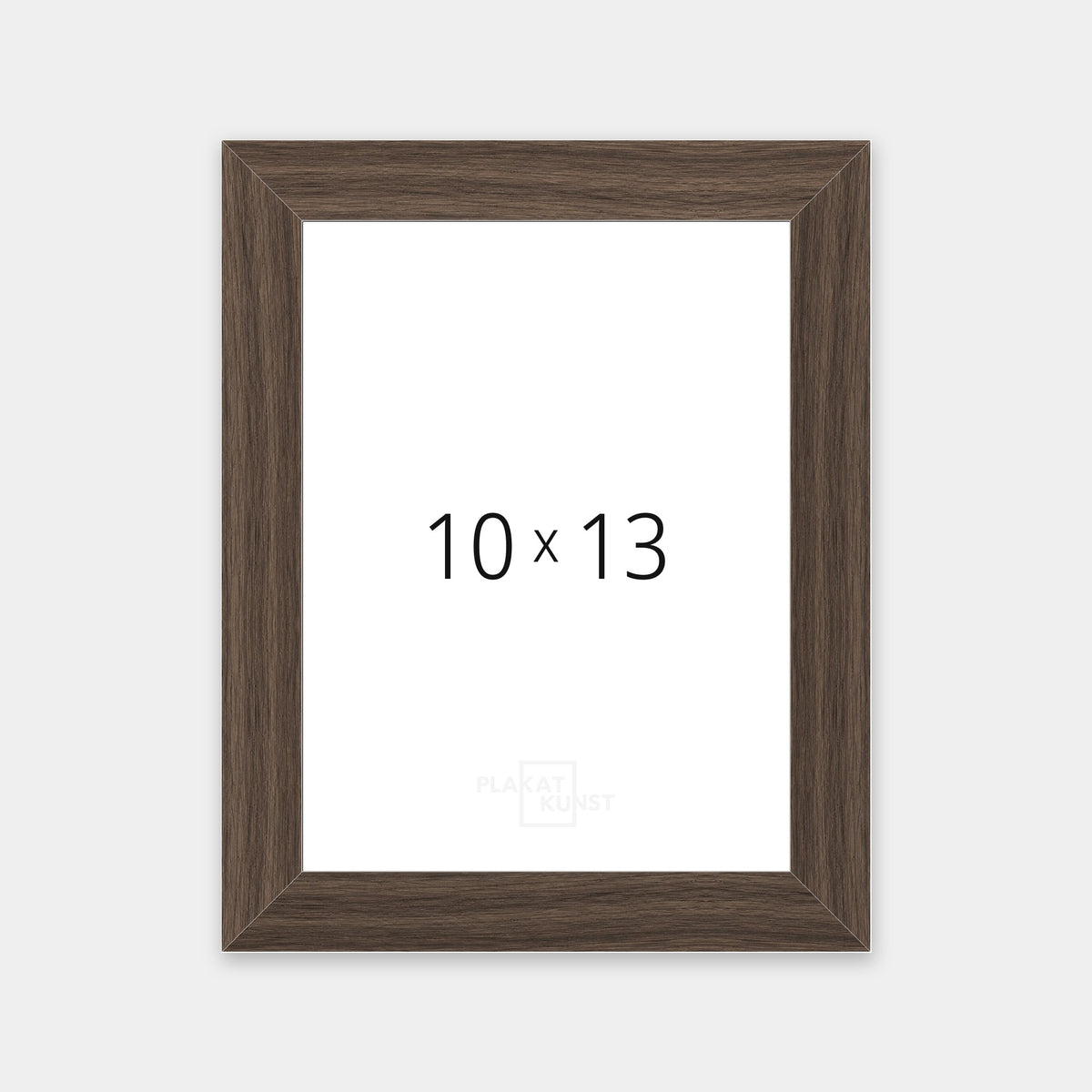 Røget eg træramme med smal 15 mm front i 10×13 cm
