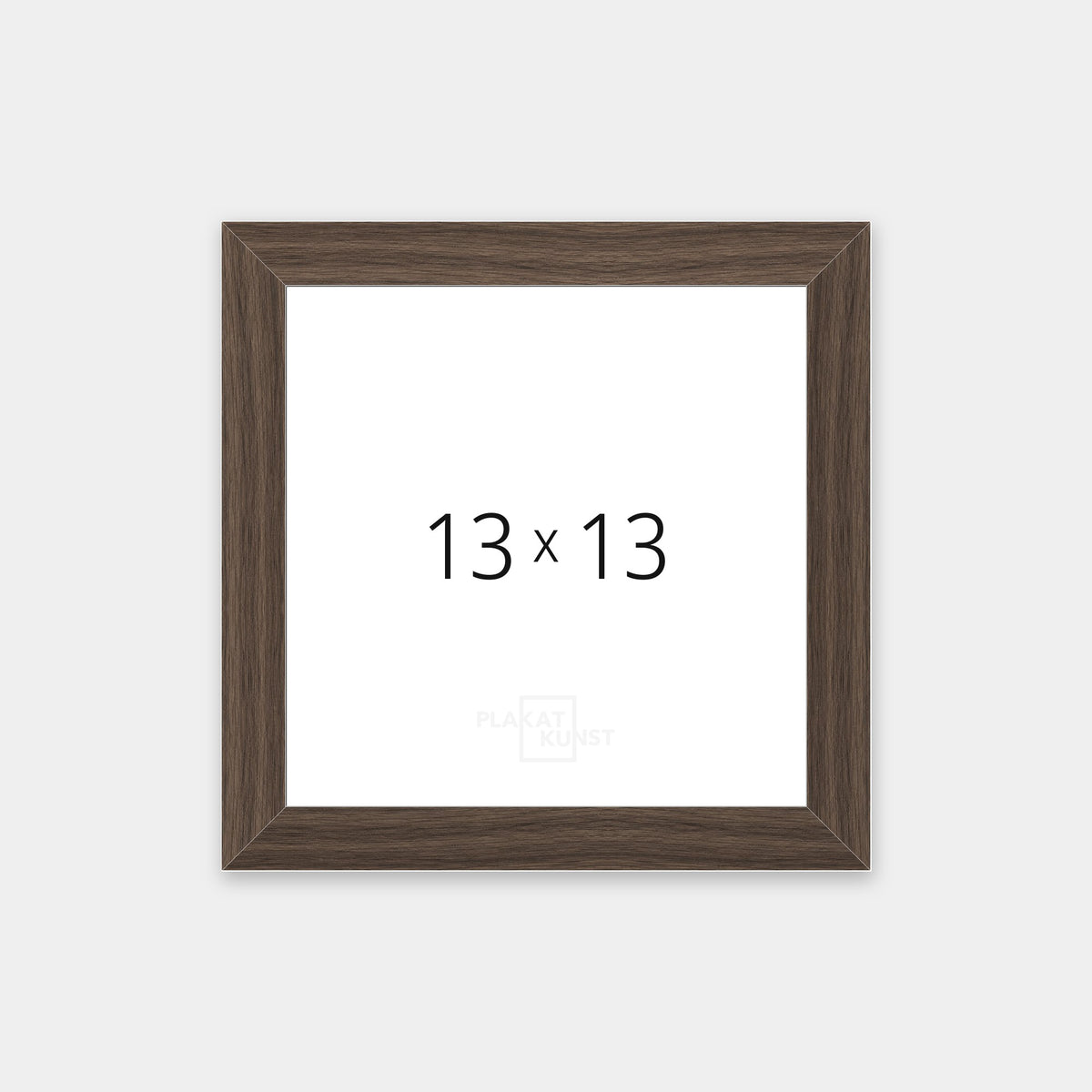 Røget eg træramme med smal 15 mm front i 13×13 cm