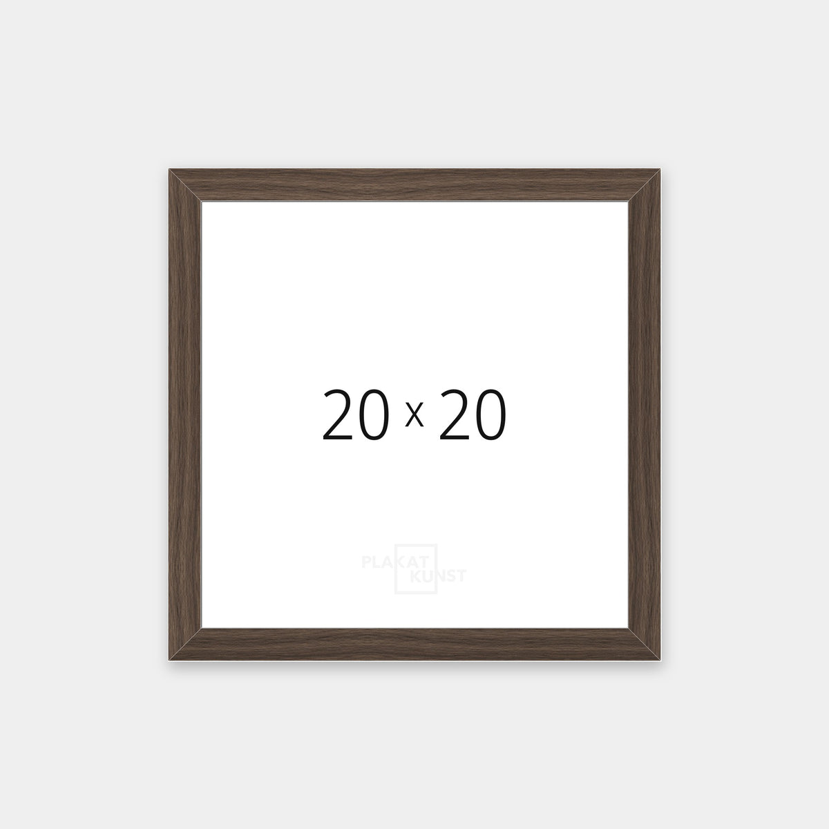 Røget eg træramme med smal 15 mm front i 20×20 cm