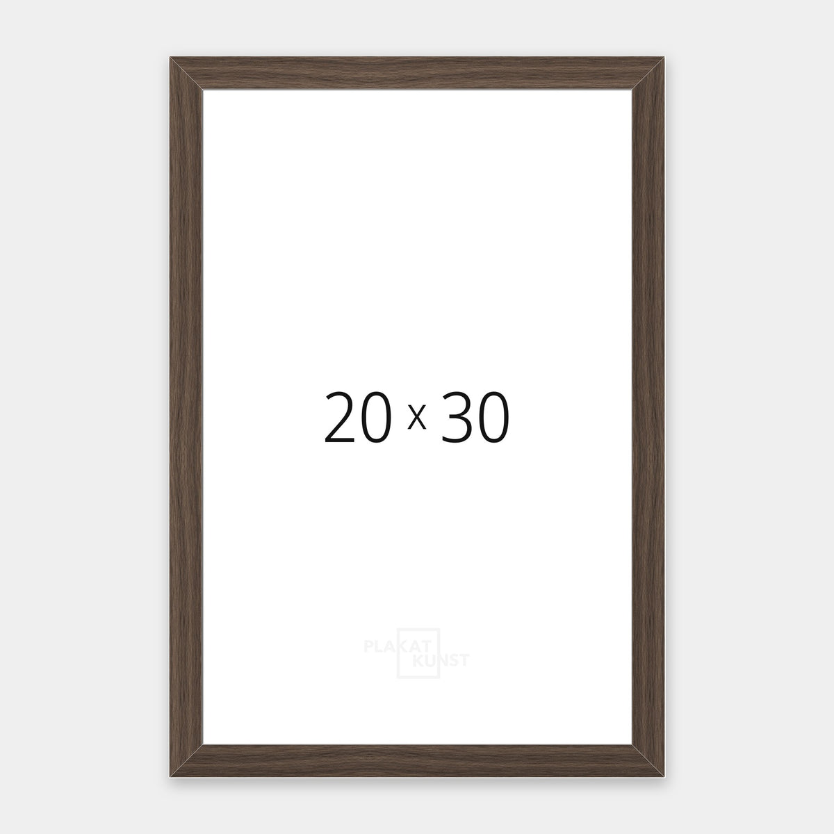 Røget eg træramme med smal 15 mm front i 20×30 cm