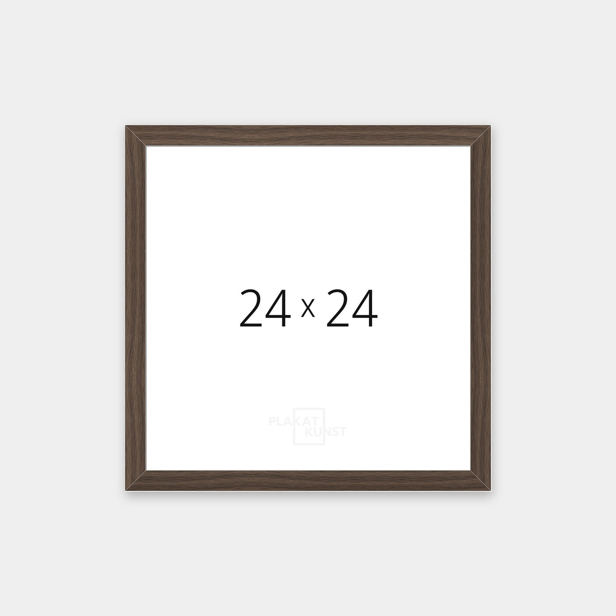 Røget eg træramme med smal 15 mm front i 24×24 cm