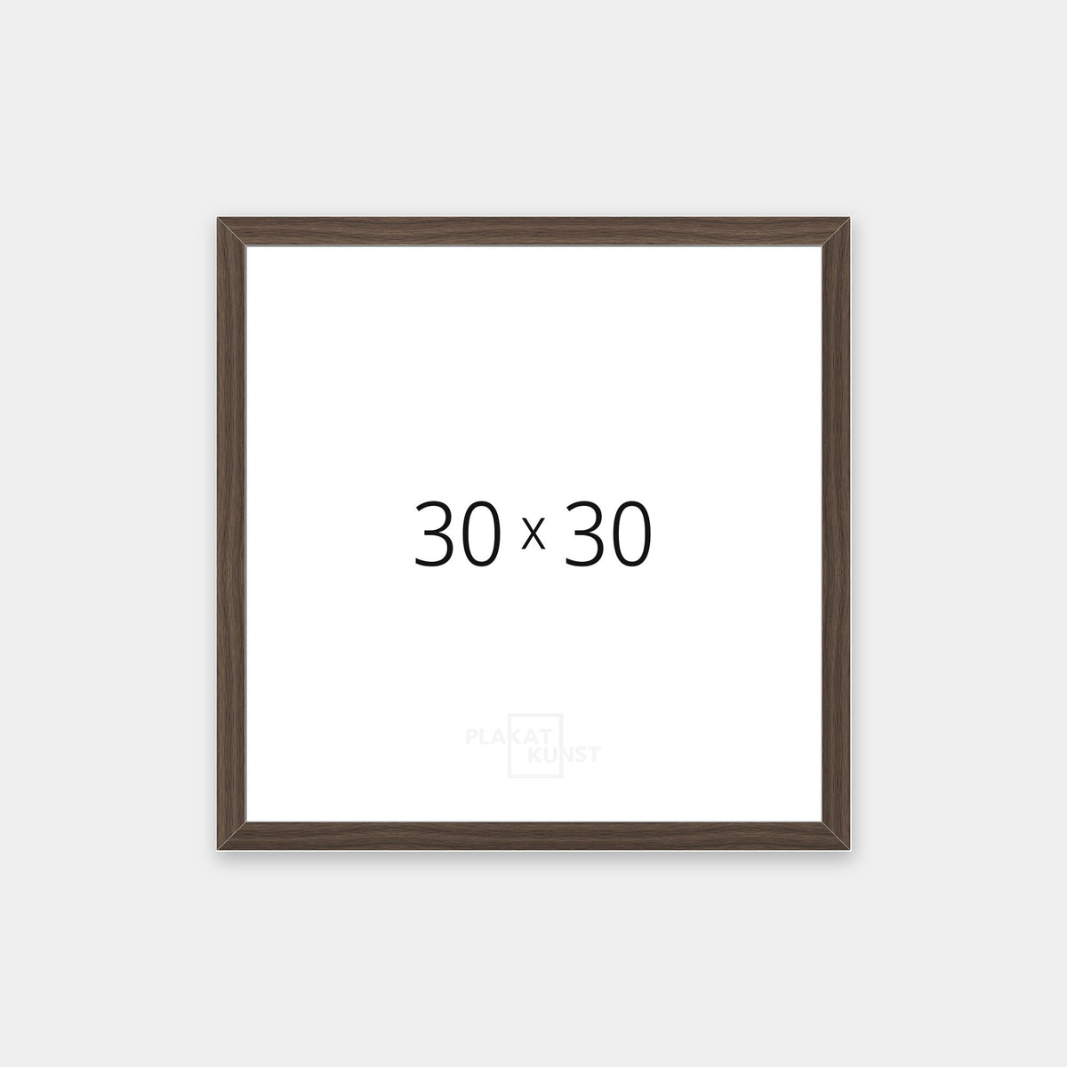 Røget eg træramme med smal 15 mm front i 30×30 cm