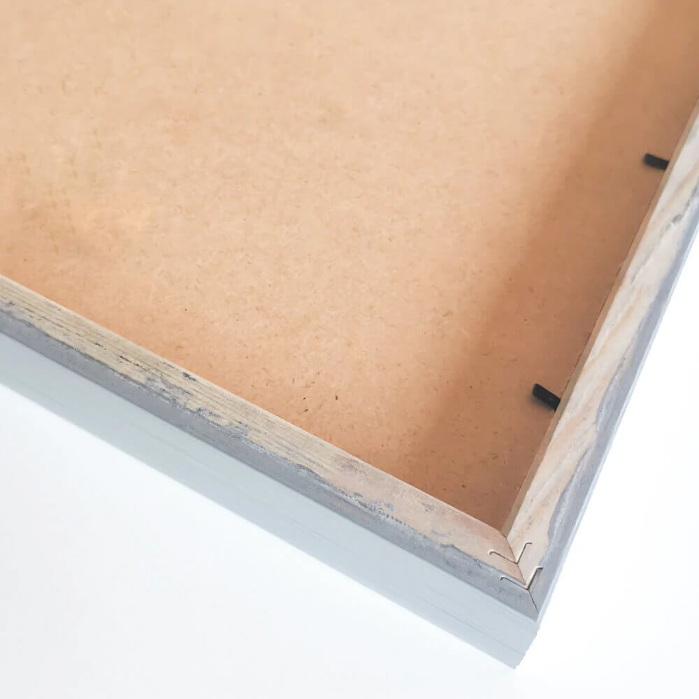 Silver wooden frame - 100x140 cm