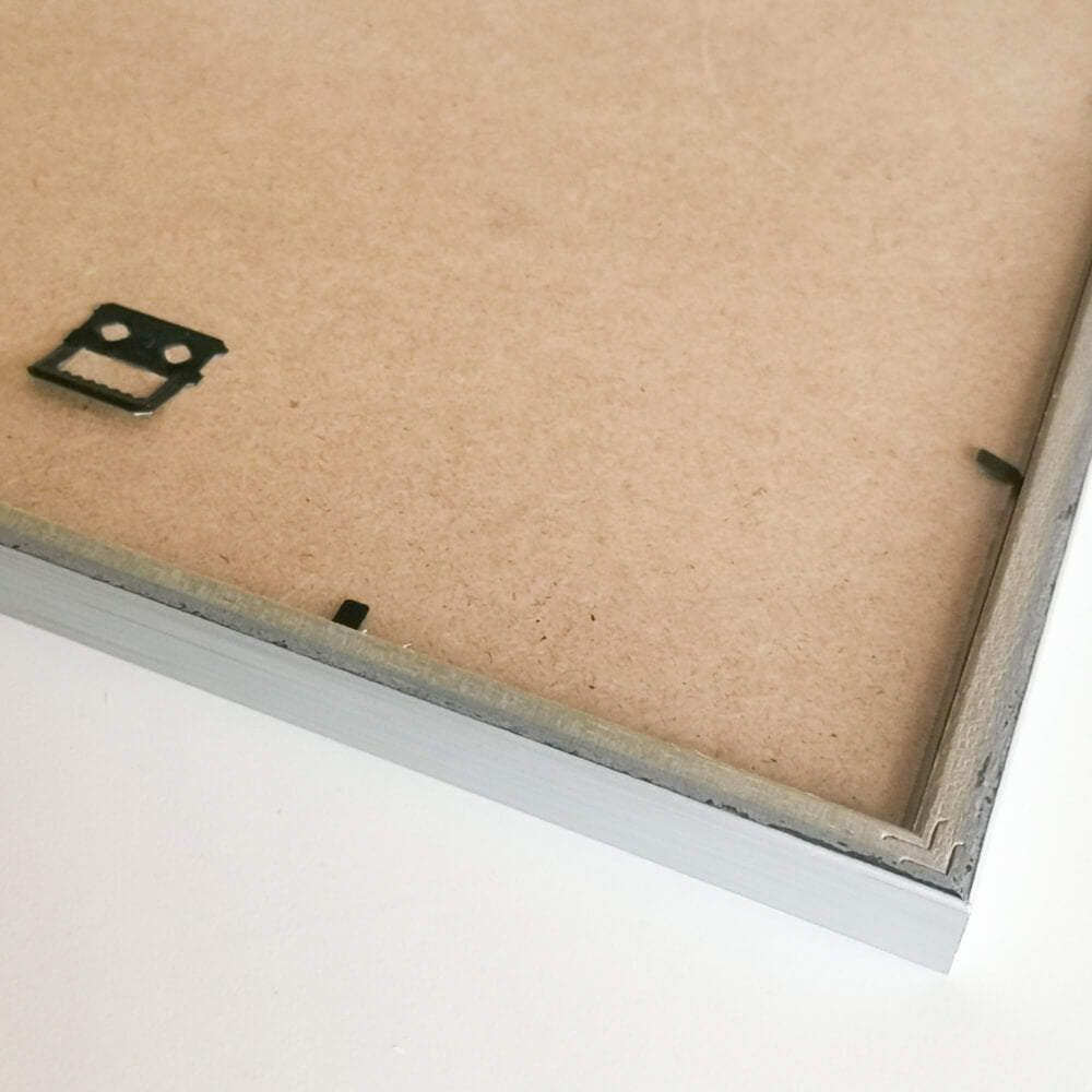 Silver wooden frame - Narrow (15 mm) - Custom size