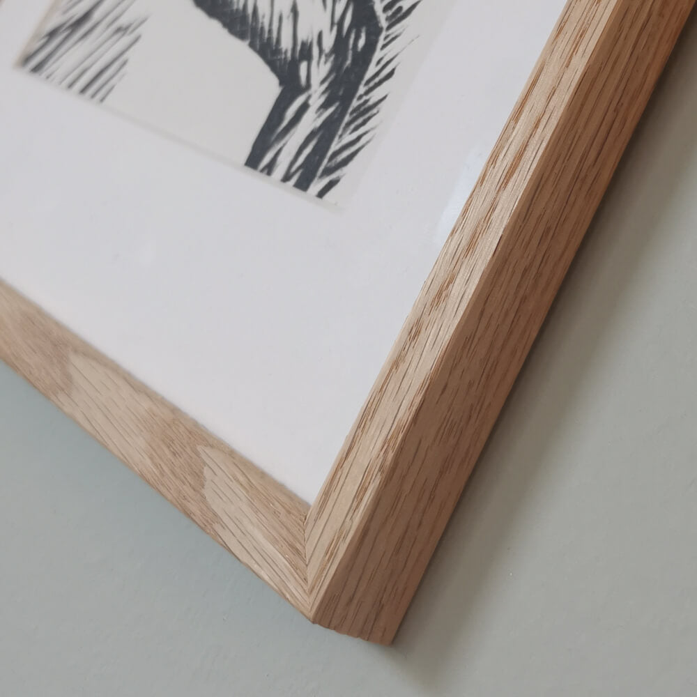Massiv egetræsramme – Smal (12 mm) – A3 (30x42 cm)-PlakatKunst