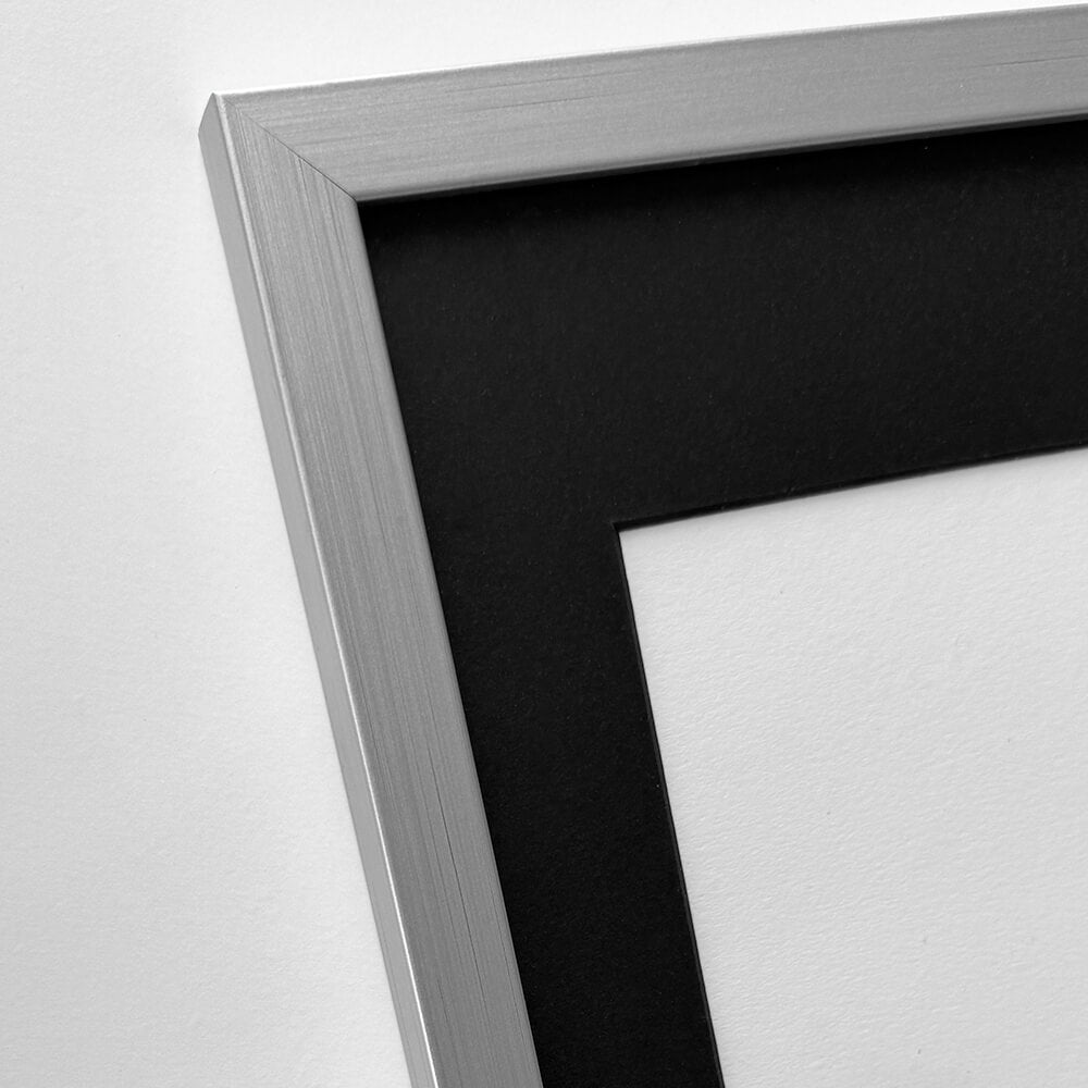 Silver wooden frame - Narrow (15 mm) - 40x50 cm
