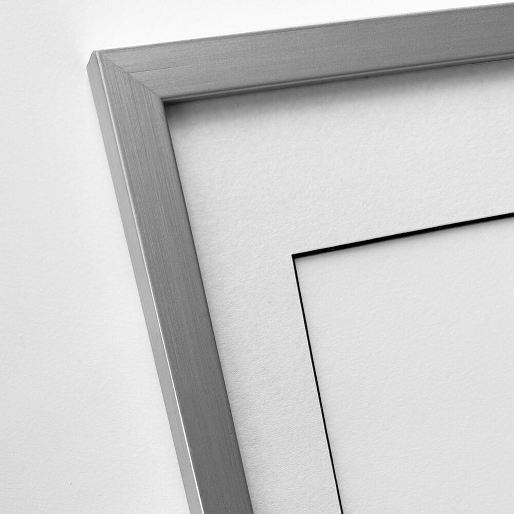 Silver wooden frame - Narrow (15 mm) - 40x50 cm
