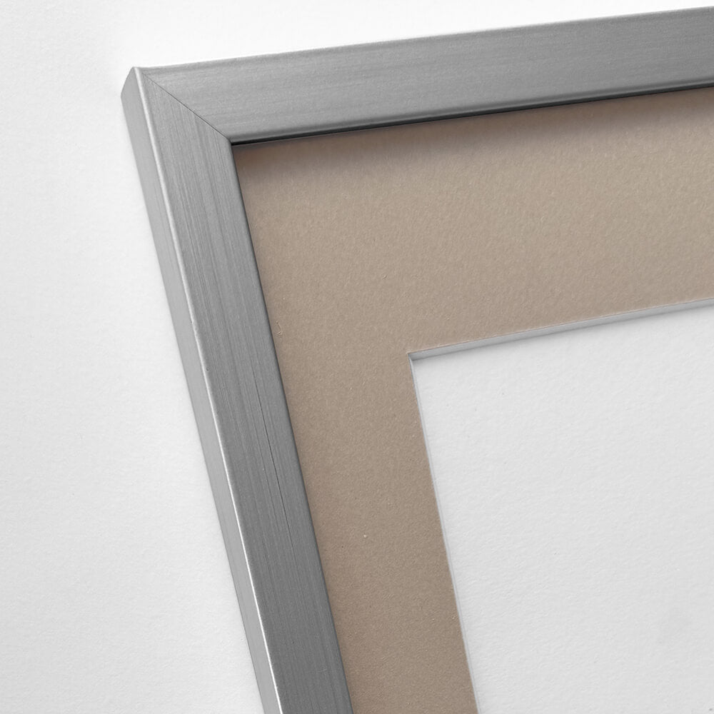 Silver wooden frame - Narrow (15 mm) - 40x50 cm