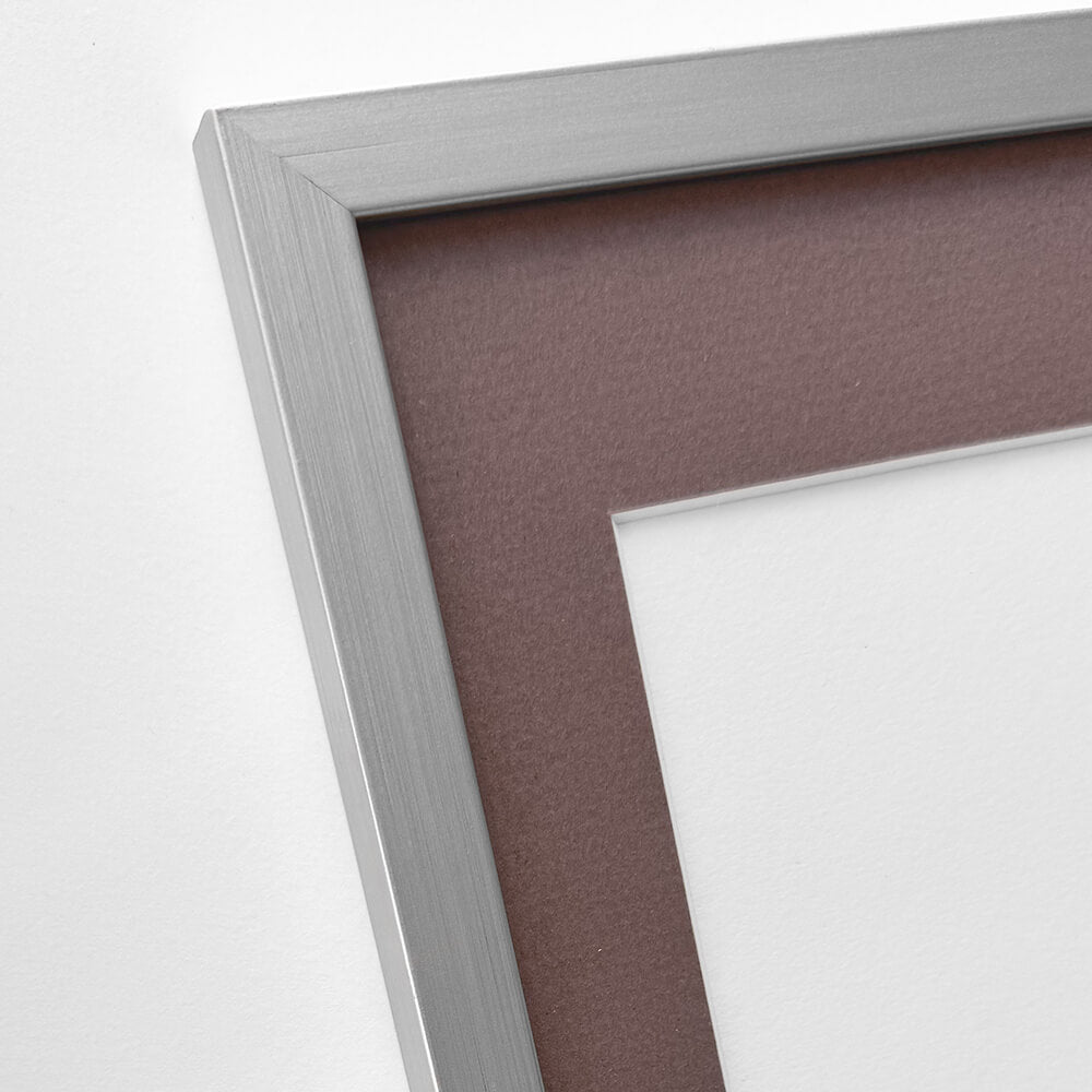 Silver wooden frame - Narrow (15 mm) - 50x50 cm