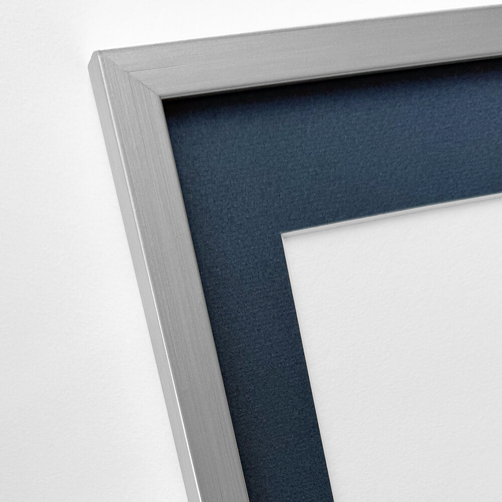 Silver wooden frame - Narrow (15 mm) - 40x50 cm