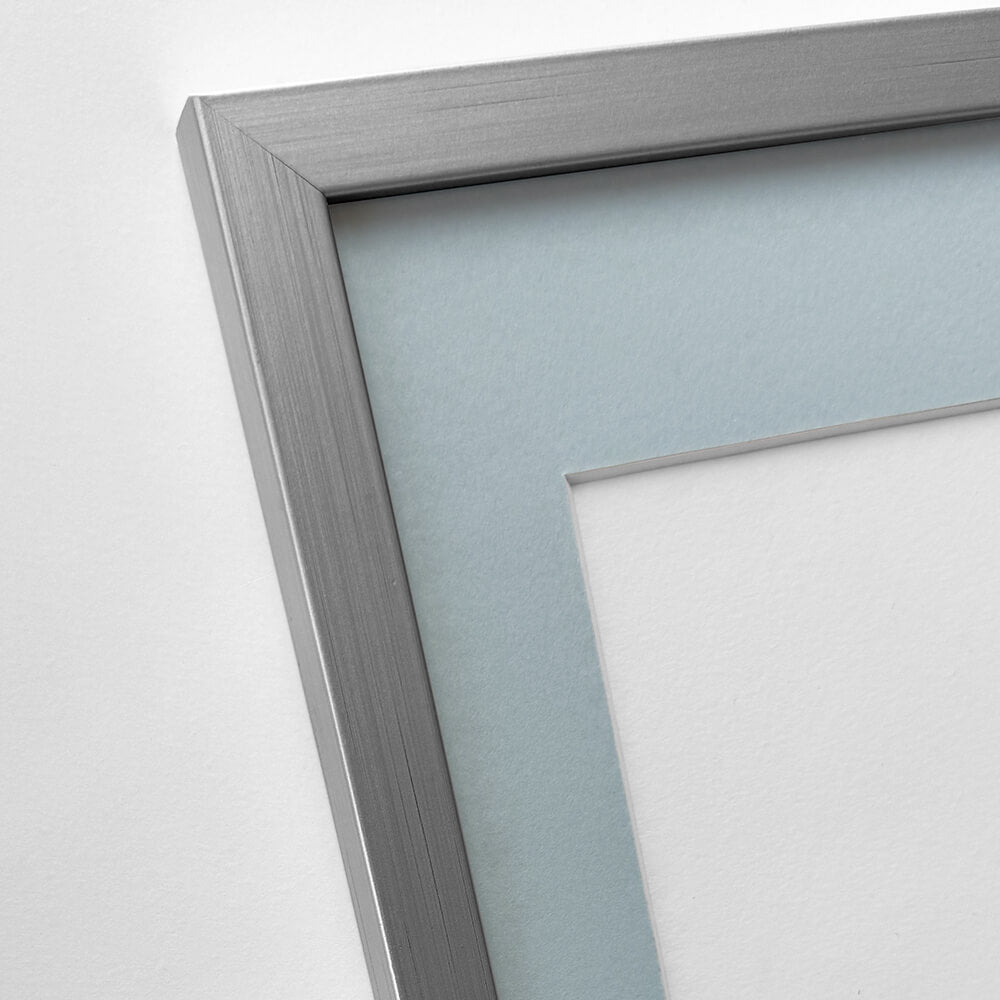 Silver wooden frame - Narrow (15 mm) - 40x50 cm