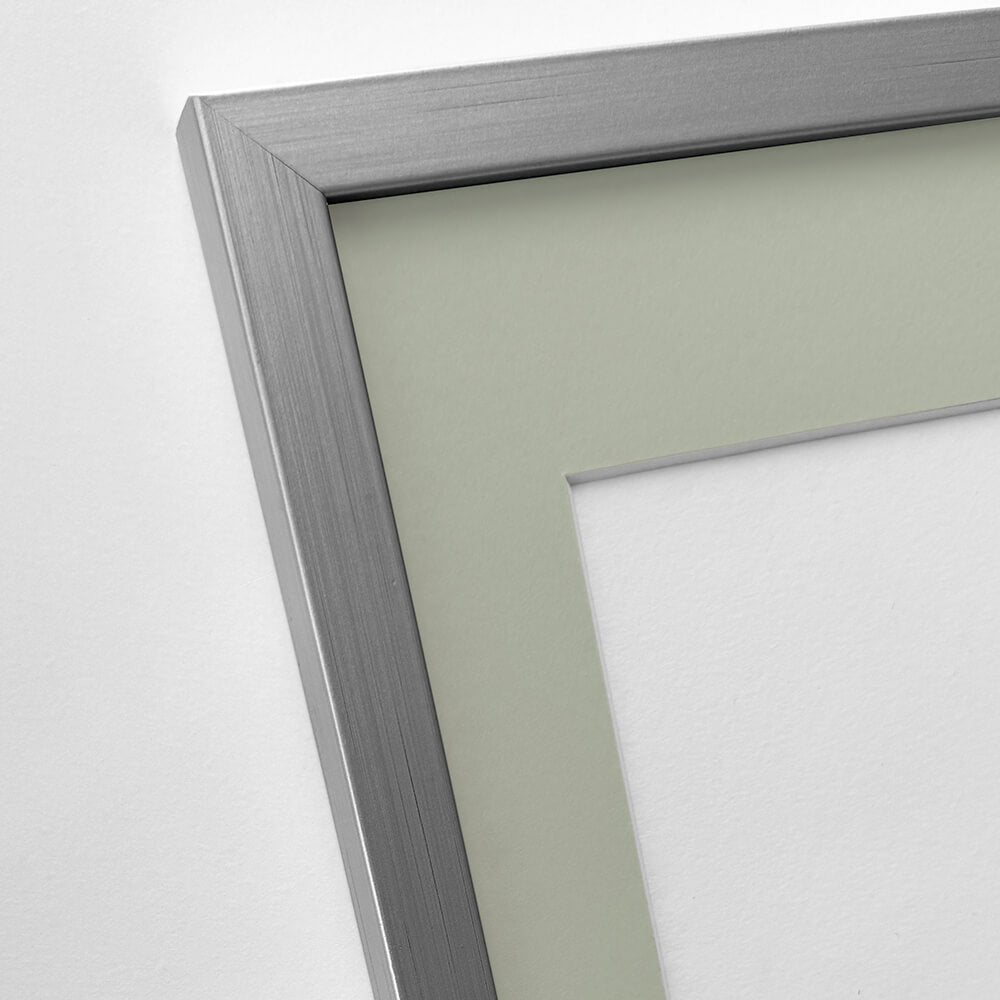 Silver wooden frame - Narrow (15 mm) - 40x50 cm