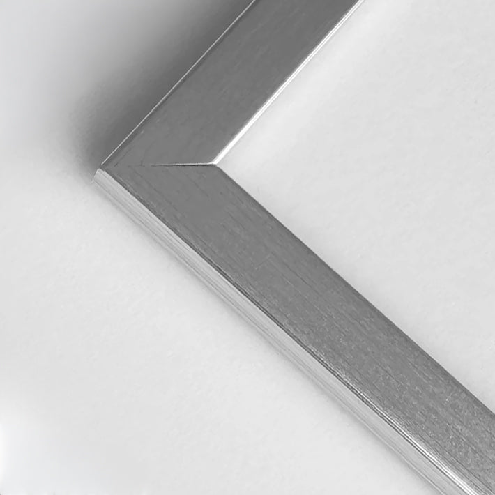Silver wooden frame - Narrow (15 mm) - Custom size