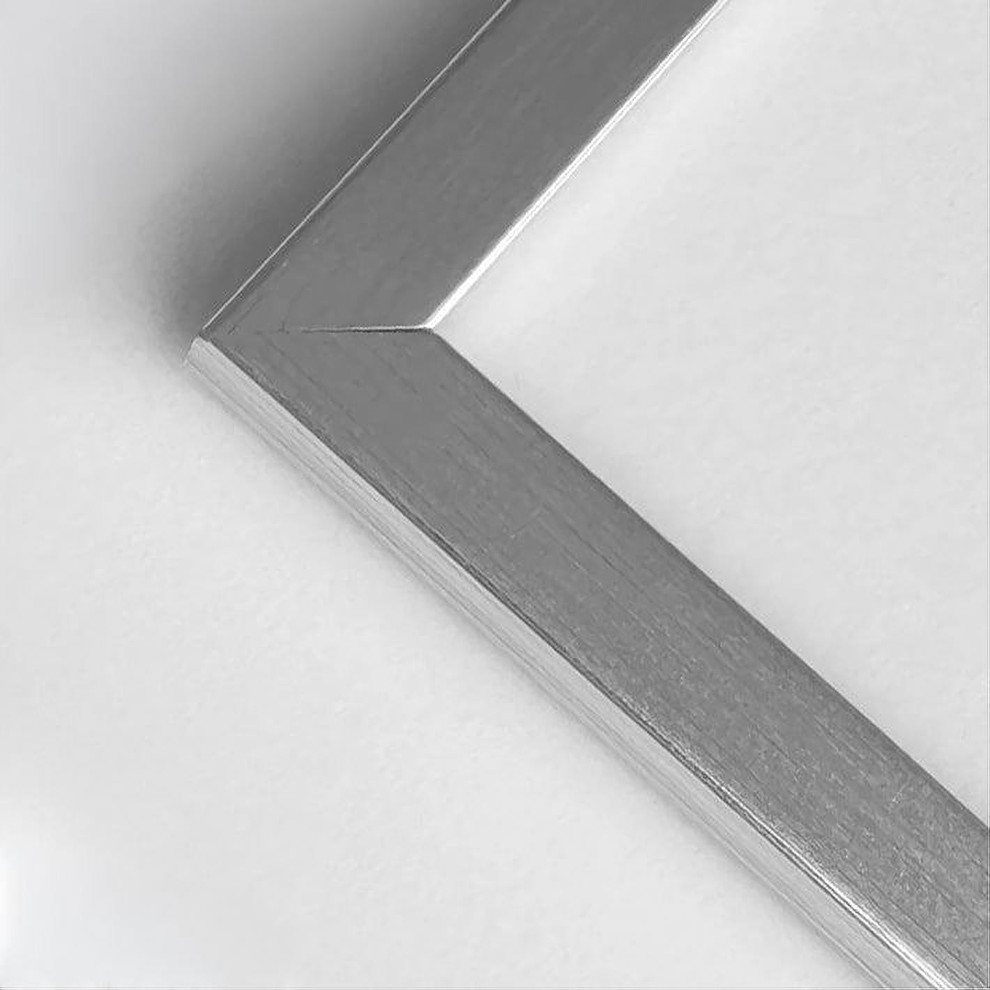 Silver wooden frame - Narrow (15 mm) - Custom size