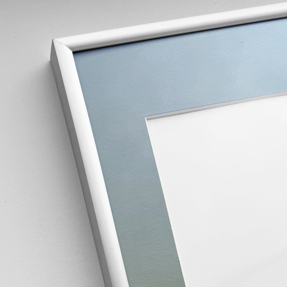 Aluminum frame in matte silver - Narrow (9 mm) - 60×80 cm