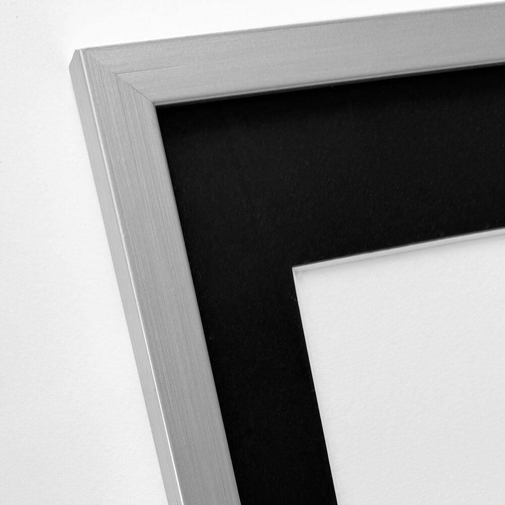 Silver wooden frame - Wide (20 mm) - 40x50 cm