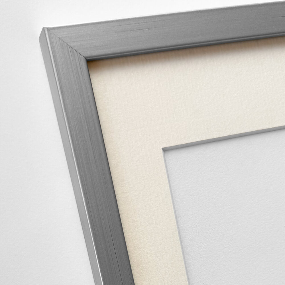 Silver wooden frame - Wide (20 mm) - 40x50 cm