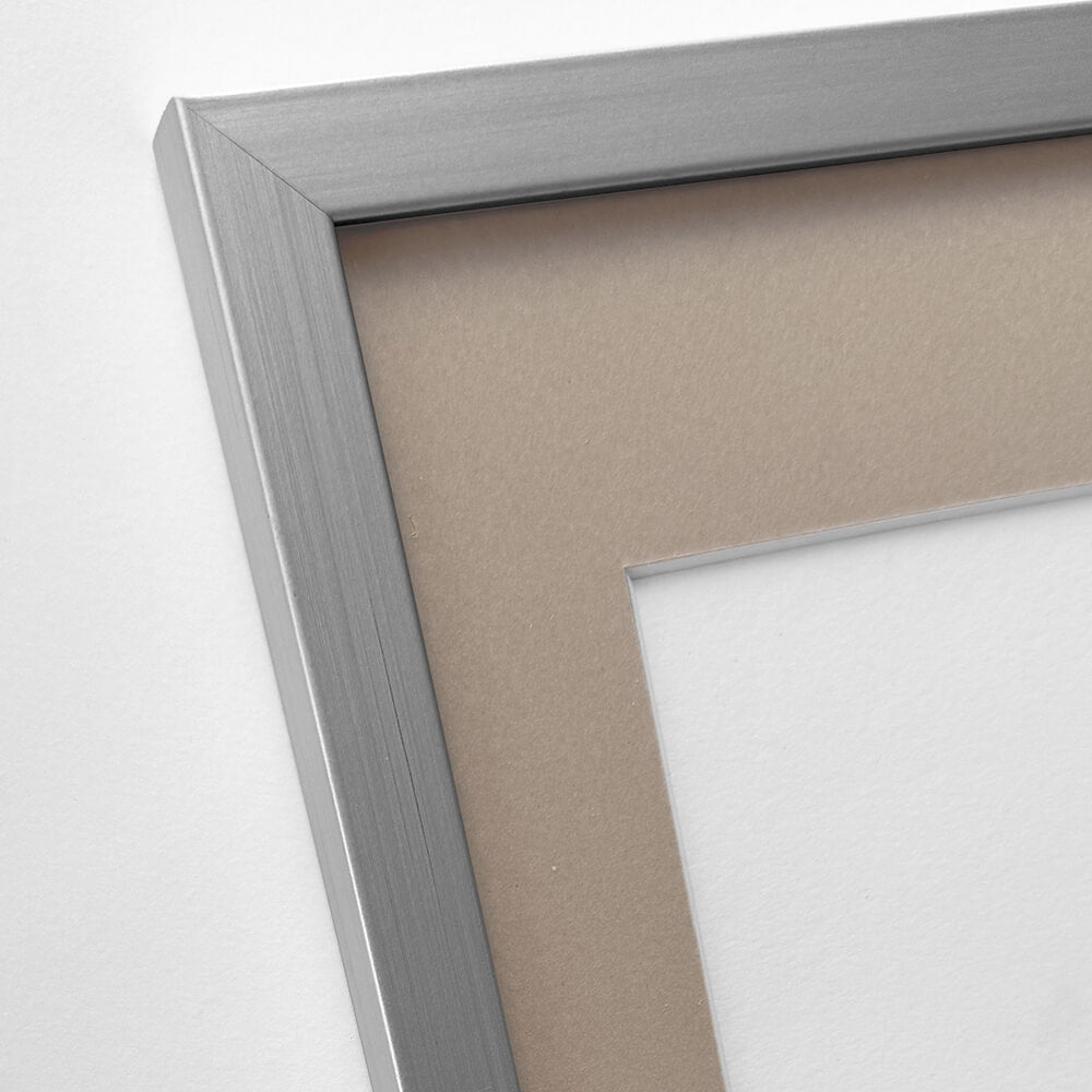 Silver wooden frame - Wide (20 mm) - 60x80 cm