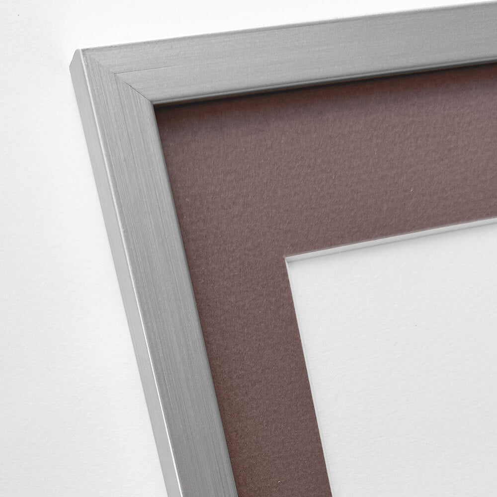 Silver wooden frame - Wide (20 mm) - 60x80 cm