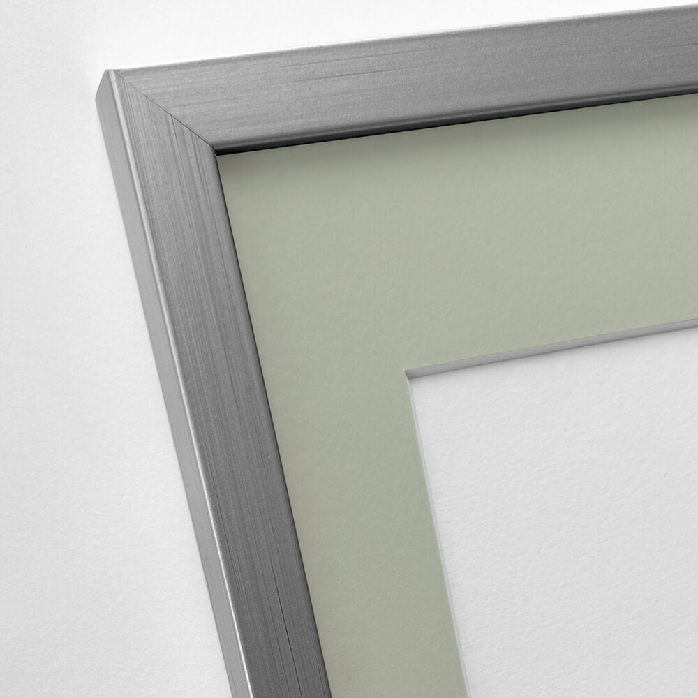 Silver wooden frame - Wide (20 mm) - 40x50 cm