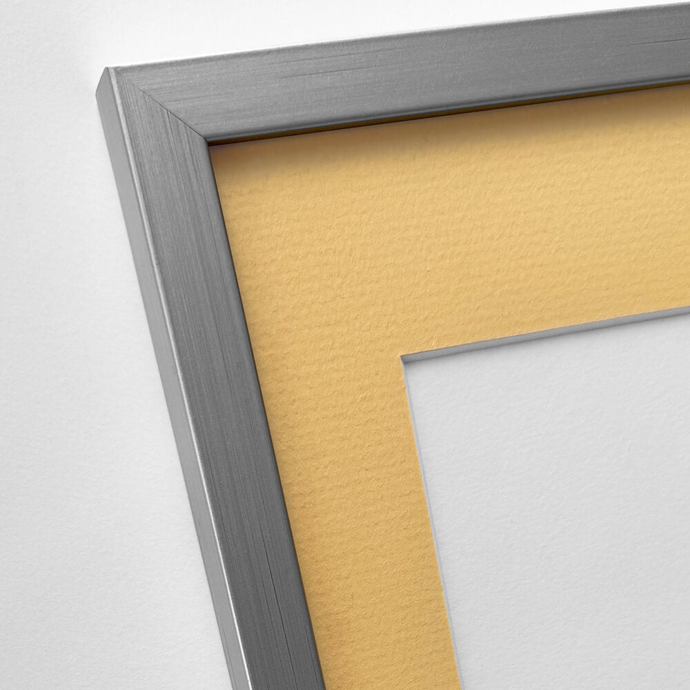 Silver wooden frame - Wide (20 mm) - 60x80 cm