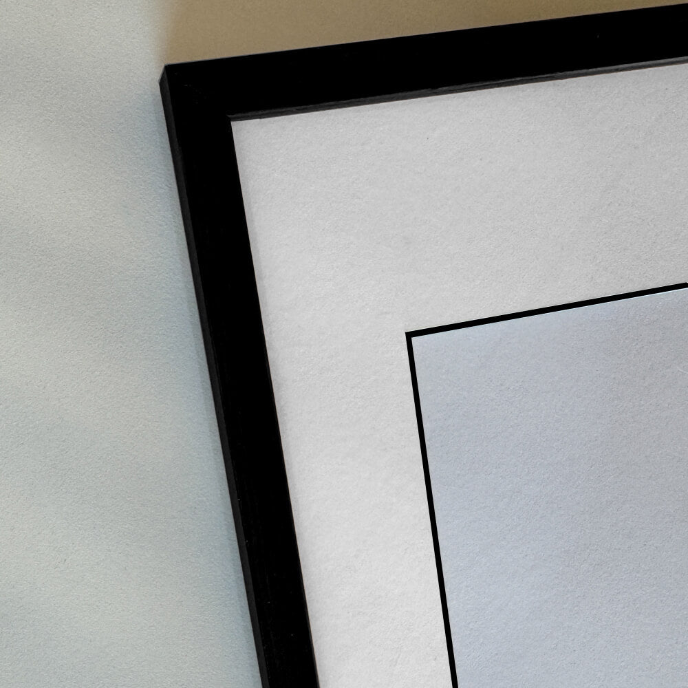 Black wooden frame - Narrow (10 mm) - 40×40 cm