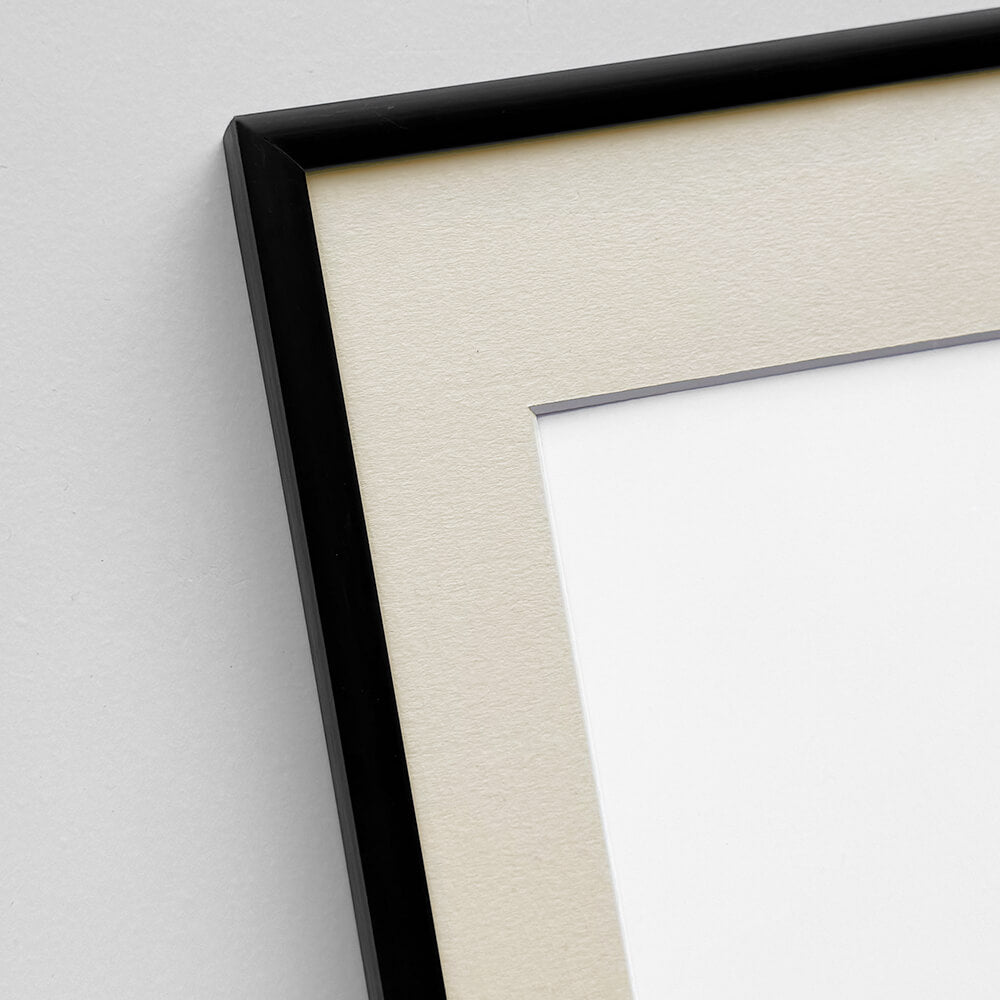 Black aluminum frame - Narrow (9 mm) - A1 (59.4x84.1 cm)