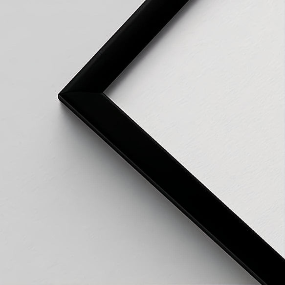 Black premium aluminum frame - Narrow (6 mm) - Custom Size