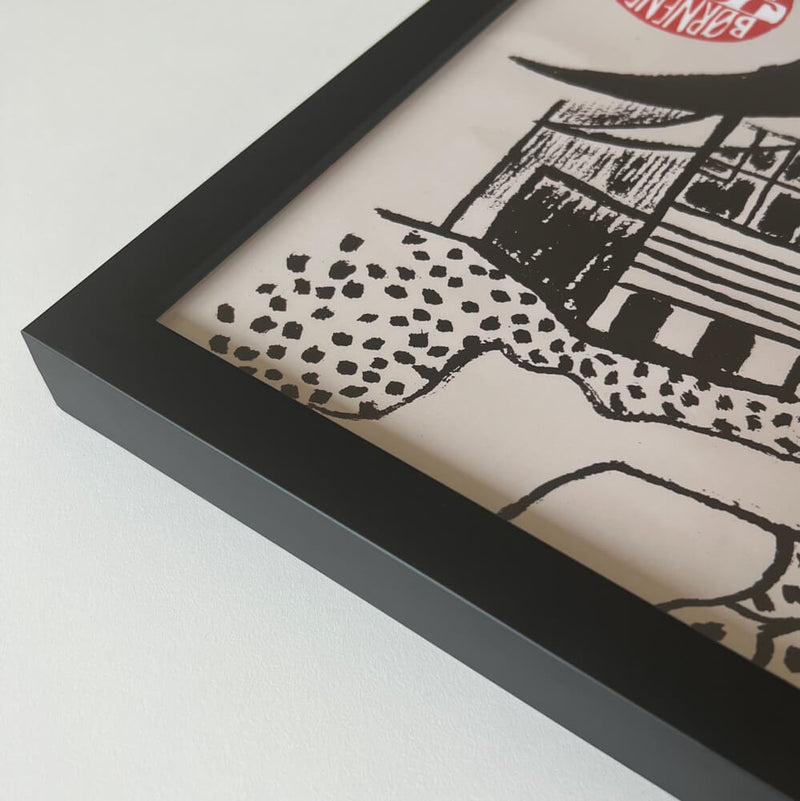 Sort træramme - Bred (20 mm) - 60x80 cm-PlakatKunst