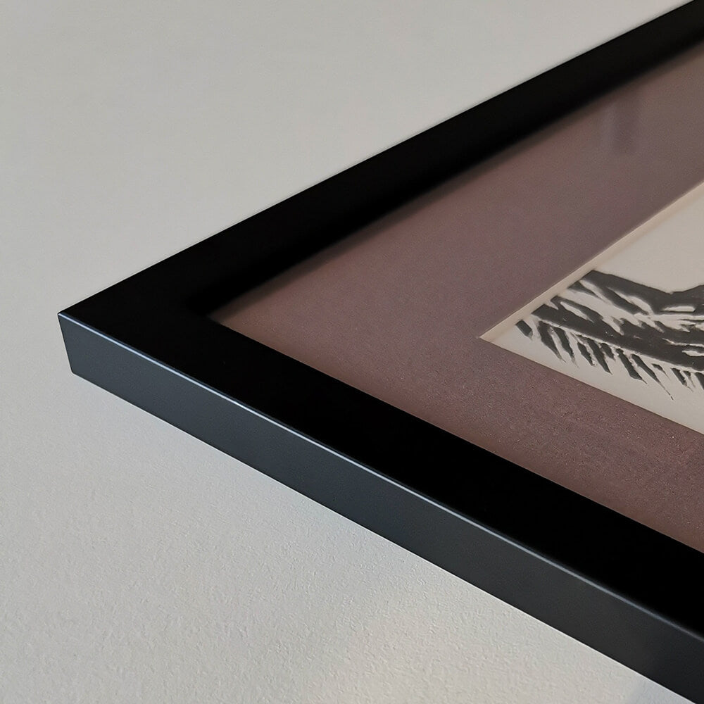 Black wooden frame - Narrow (15 mm) - 50×50 cm