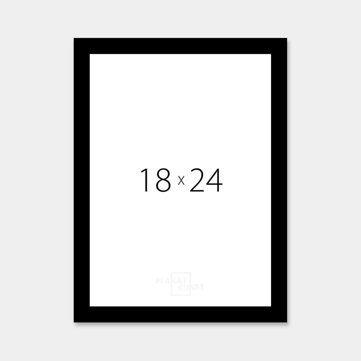 Black wooden frame - Narrow (15 mm) - 18x24 cm