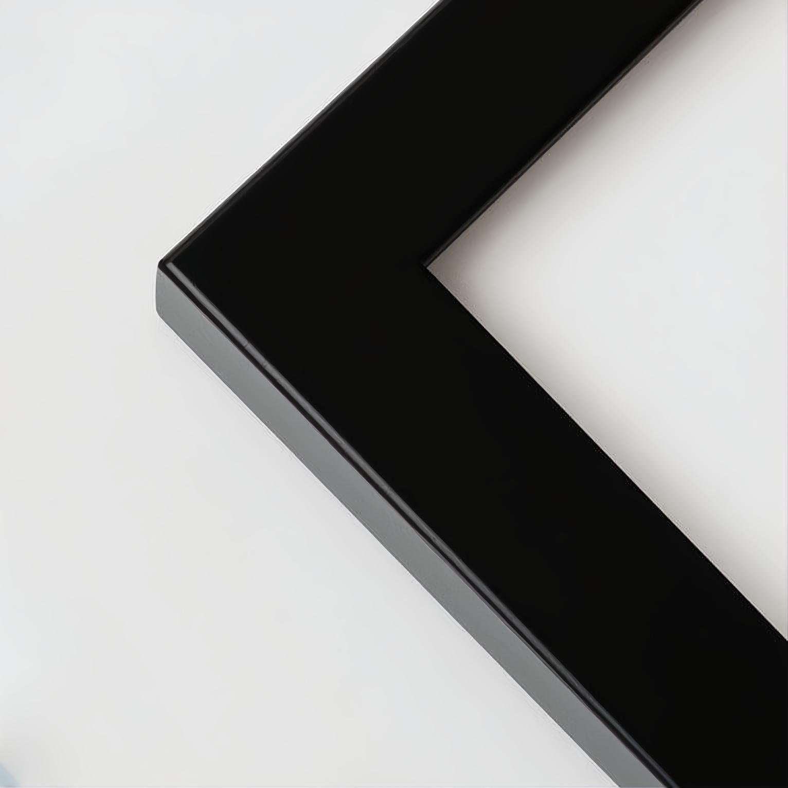 Black wooden frame - Wide (20 mm) - Custom Size