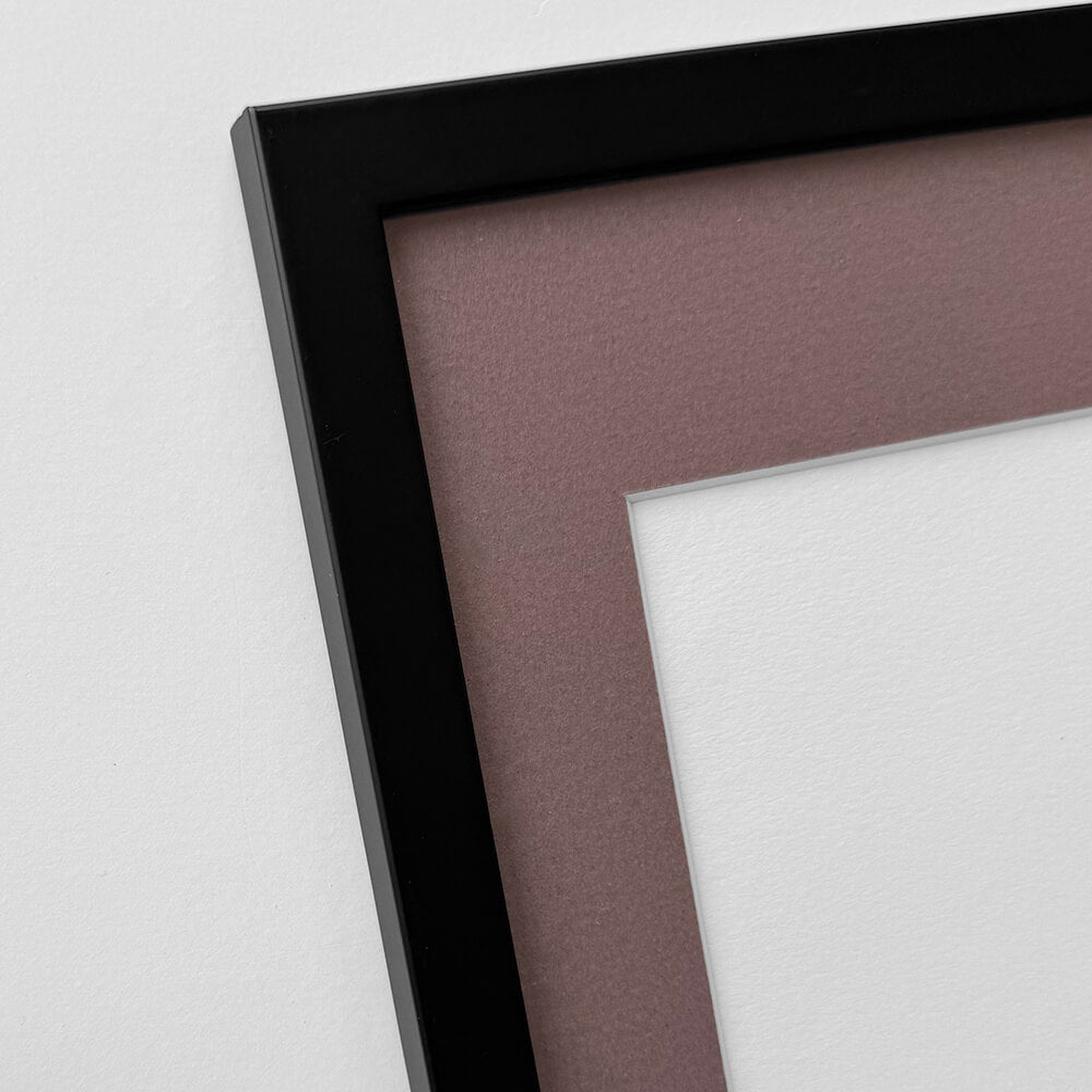 Black wooden frame - Narrow (15 mm) - A4 (21x29.7 cm)