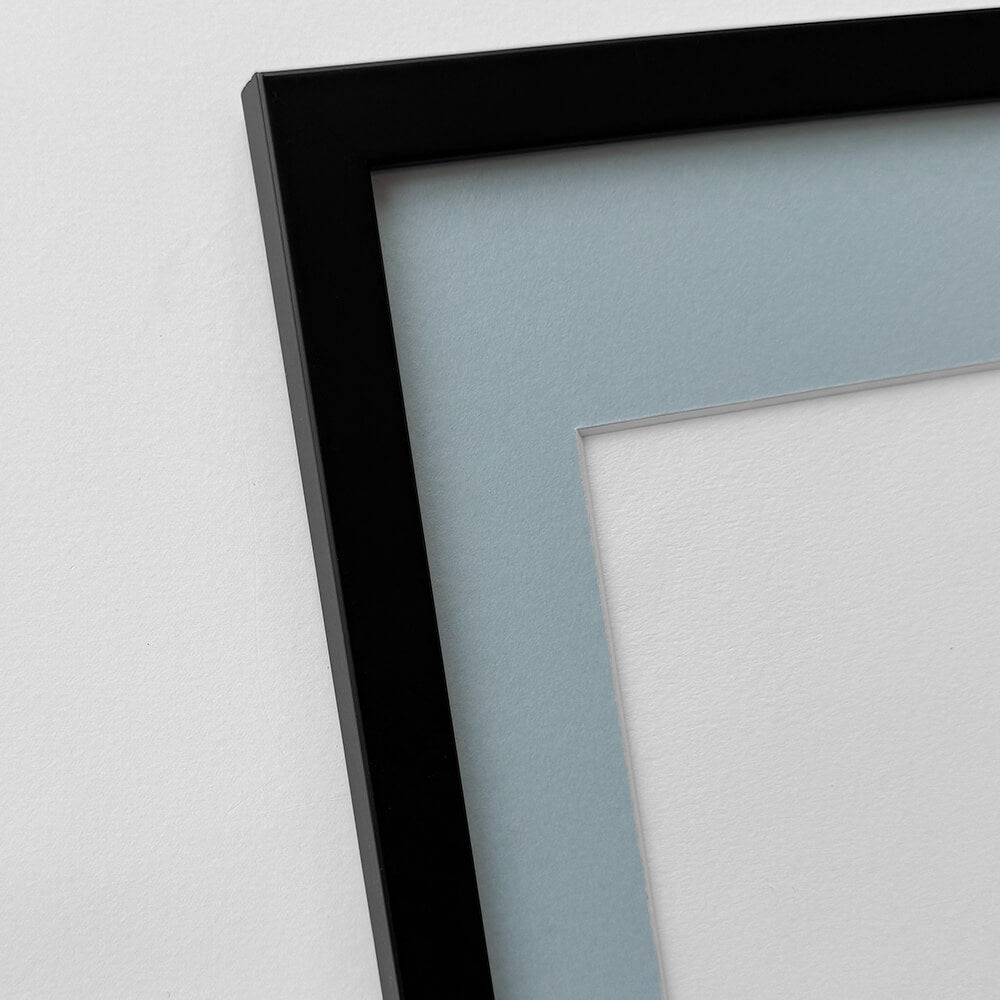 Black wooden frame - Narrow (15 mm) - A4 (21x29.7 cm)