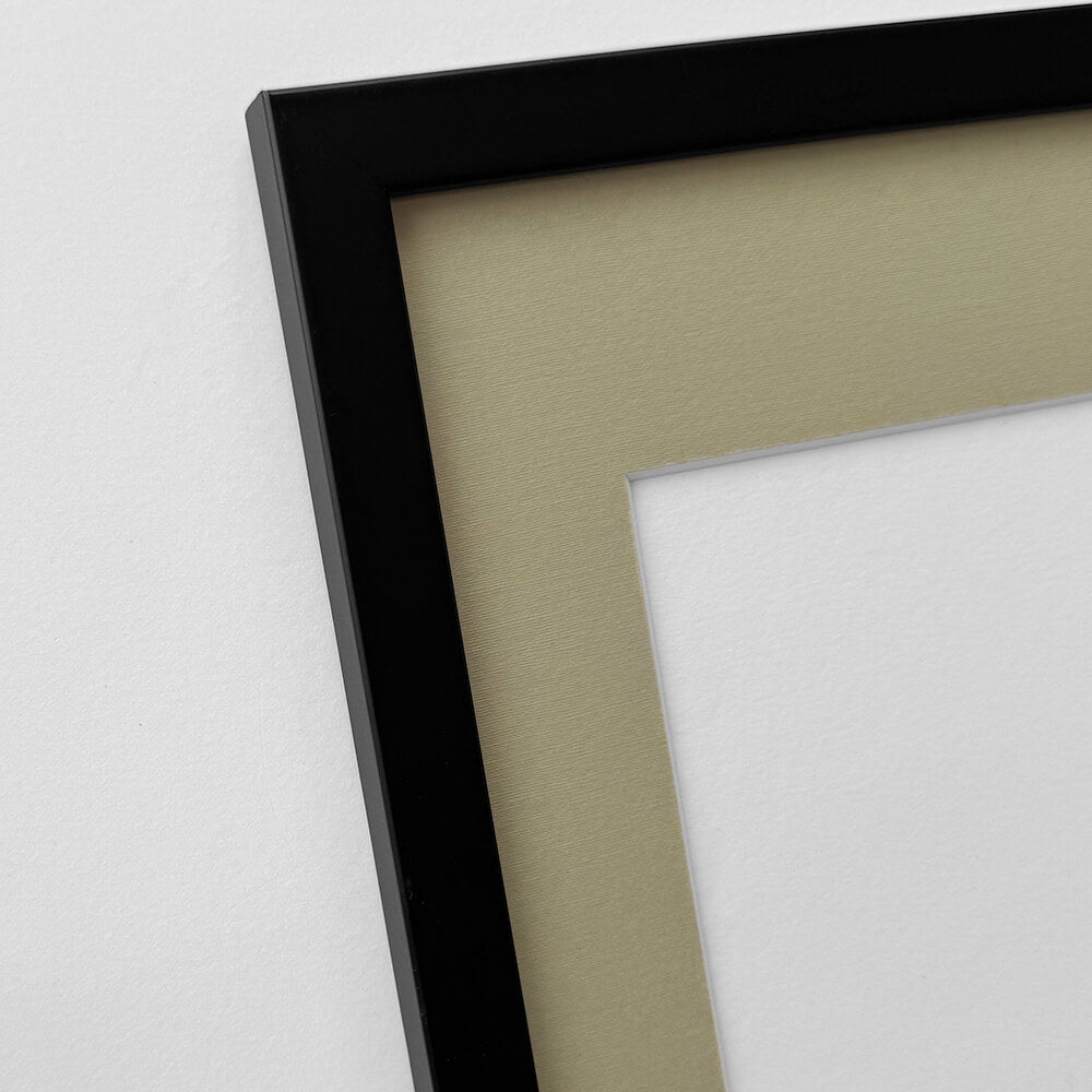 Black wooden frame - Narrow (15 mm) - A4 (21x29.7 cm)