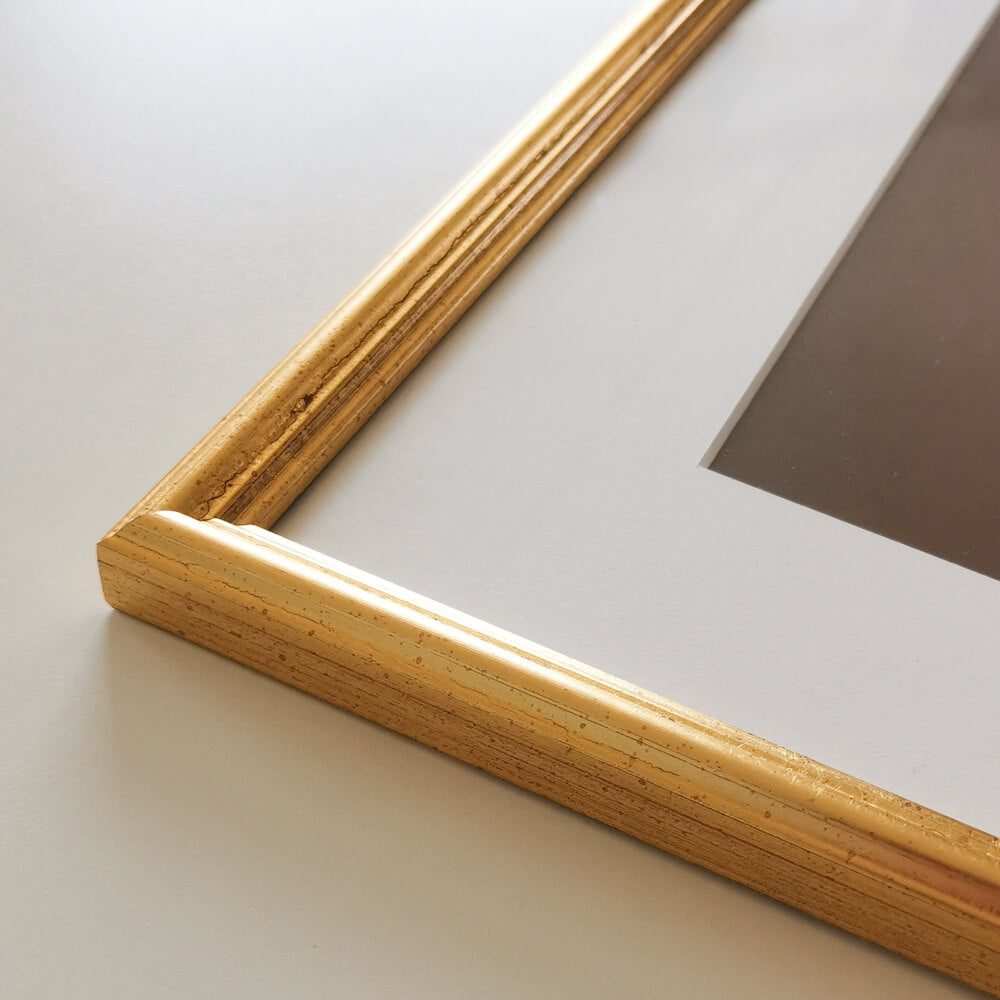 Vintage gold frame - Narrow (16 mm) - A2 (42x59.4cm)