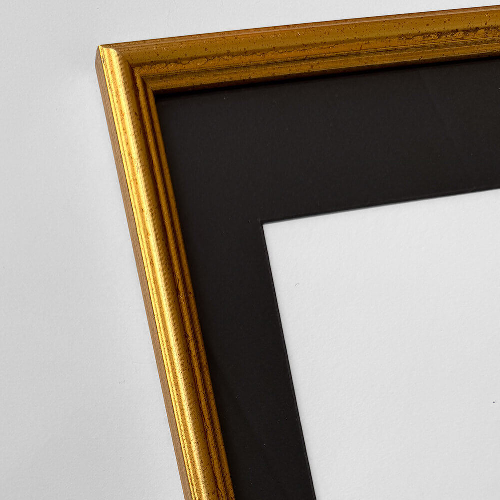 Vintage gold frame - Narrow (16 mm) - A4 (21x29.7cm)