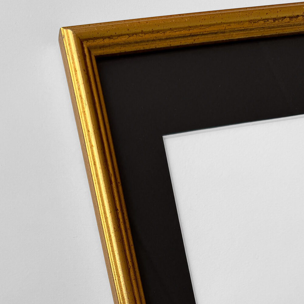 Vintage gold frame - Narrow (16 mm) - A4 (21x29.7cm)