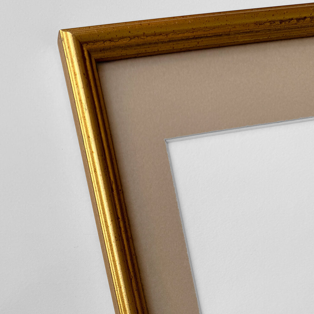 Vintage gold frame - Narrow (16 mm) - 30x30 cm